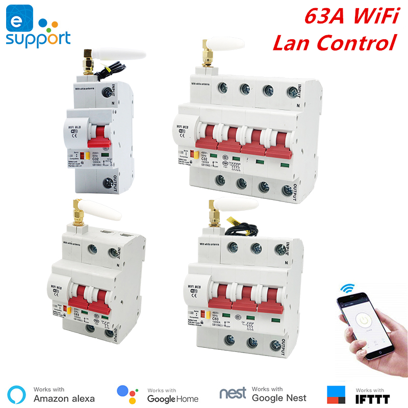 Smart Home Elements - 63A eWelink WiFi Smart Circuit Breaker