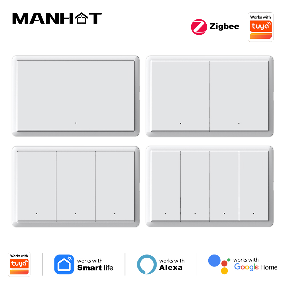 Smart Home Life - Interruptor inteligente Manhot Zigbee sem necessidade