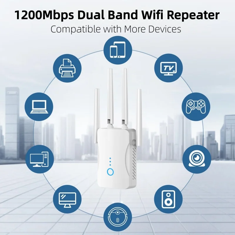 Smart Home Network - Repetidor WiFi Dual Band 1200Mbps Sem