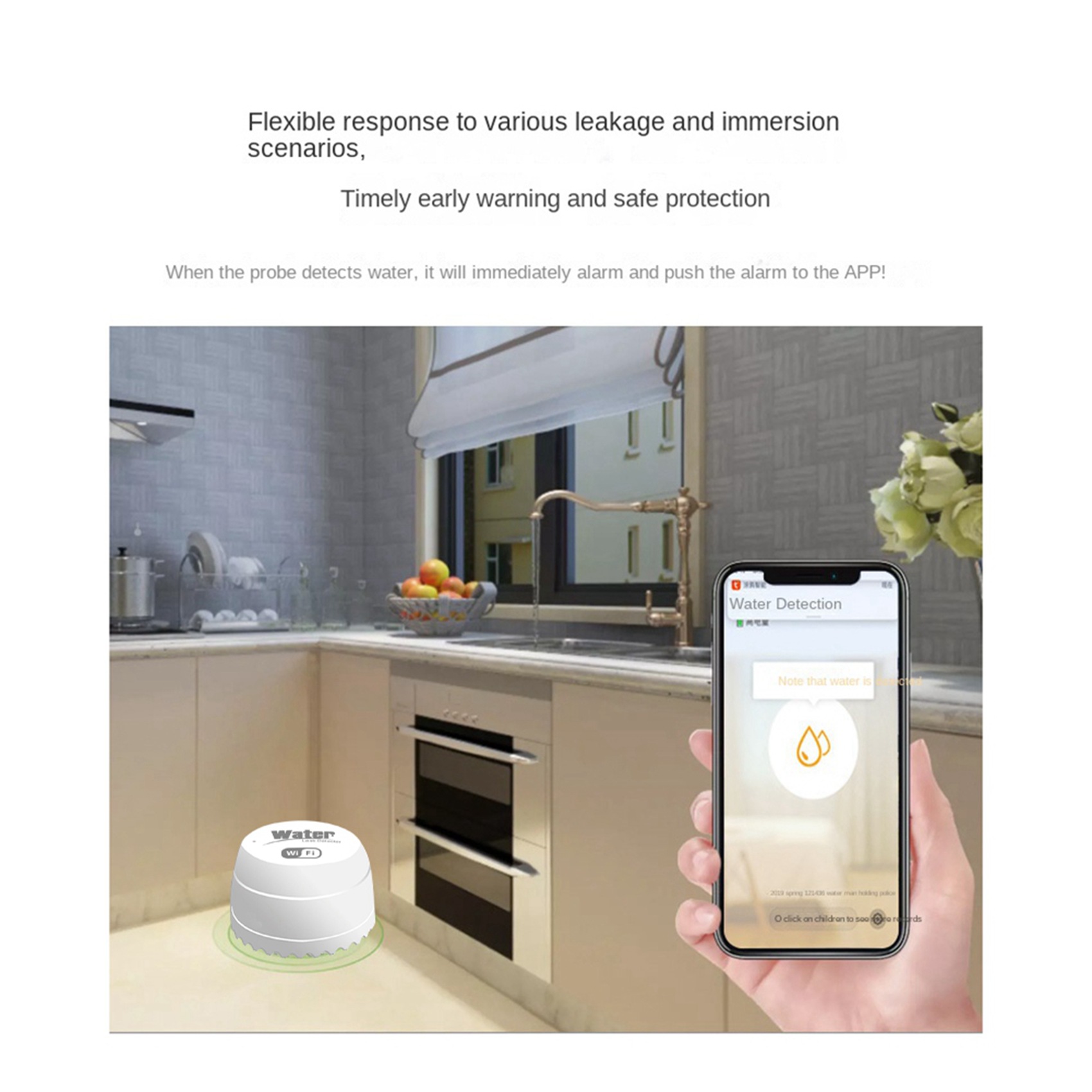 Wifi Water Sensor - Detector de Vazamento Inteligente Wi-Fi ABKW-3X