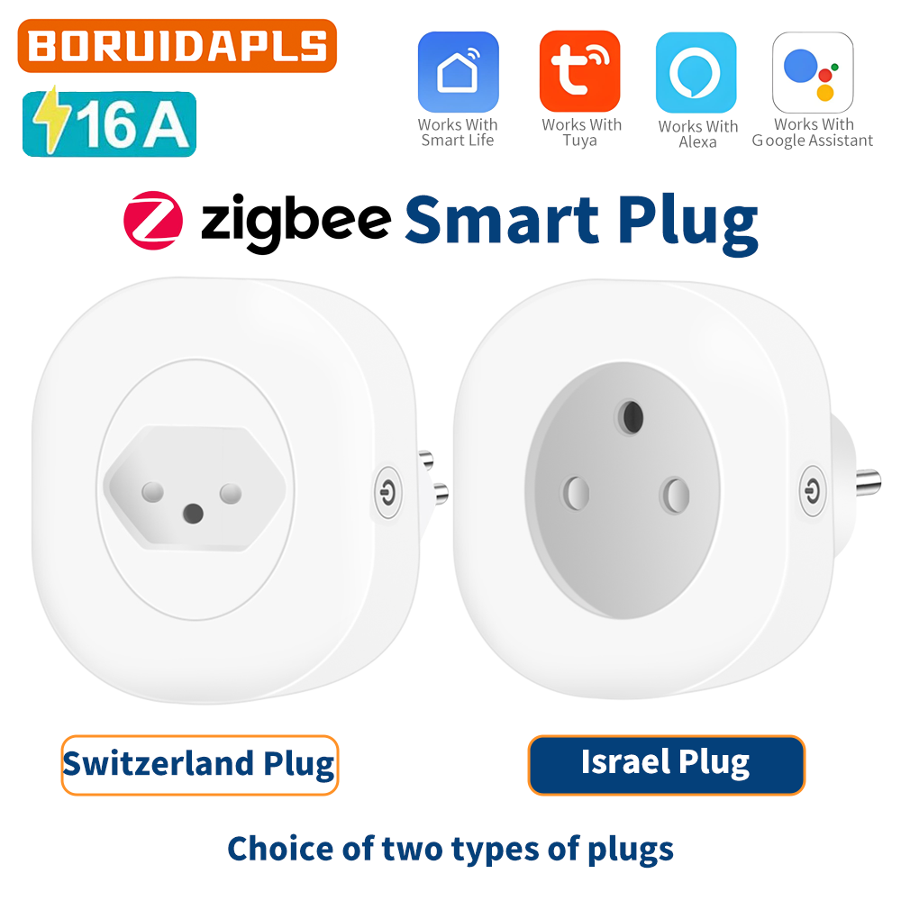Smart Home Elements - BORUIDAPLS Plugue Inteligente Tuya ZigBee Suíça