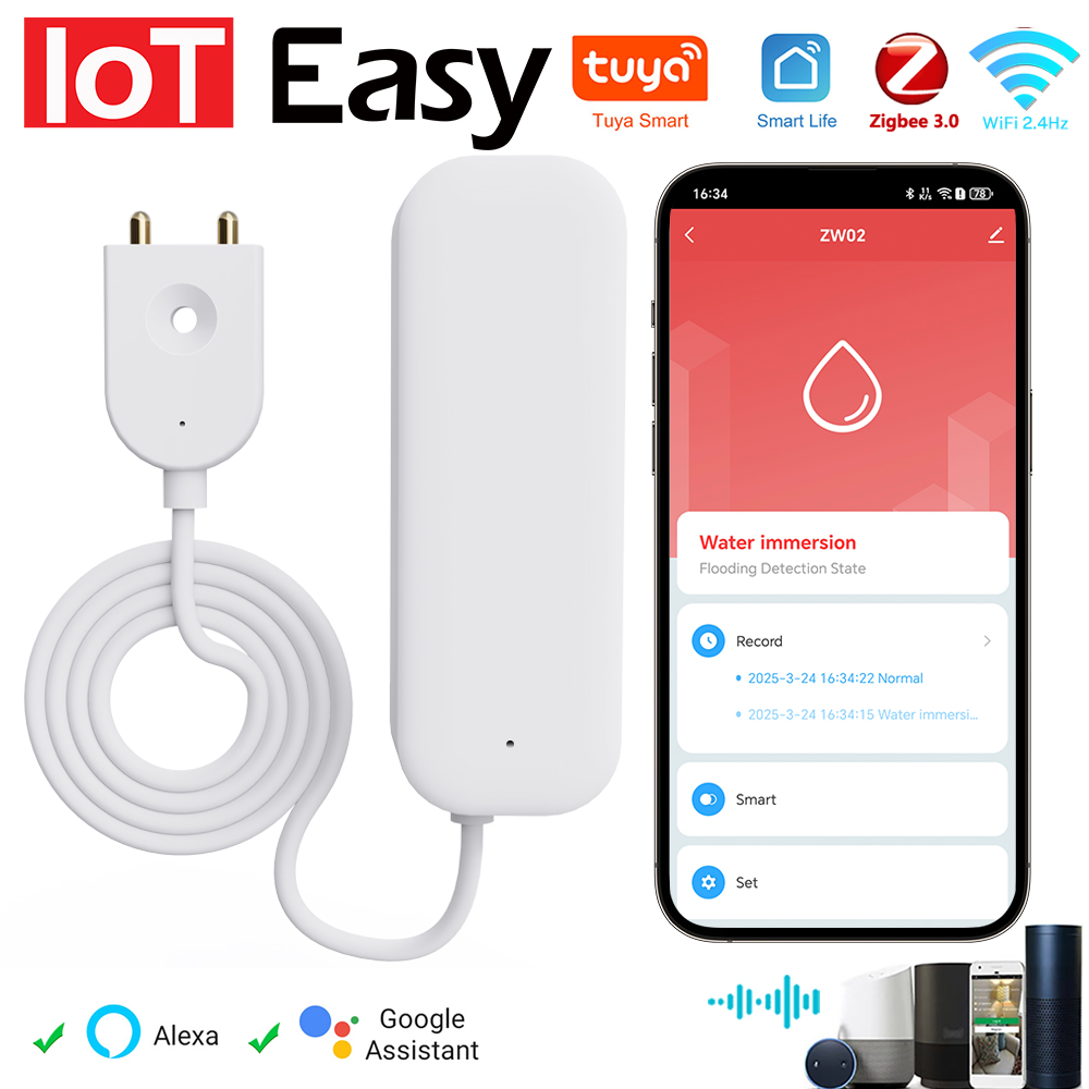 Wifi Water Sensor - Tuya wifi zigbee sensor de água