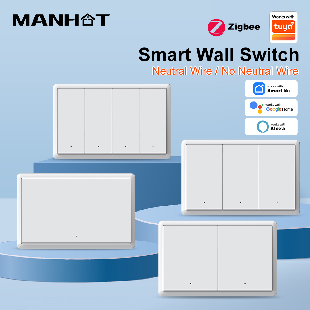 Smart Home Life - Interruptor Inteligente ZigBee3.0 Sem Fio Neutro,