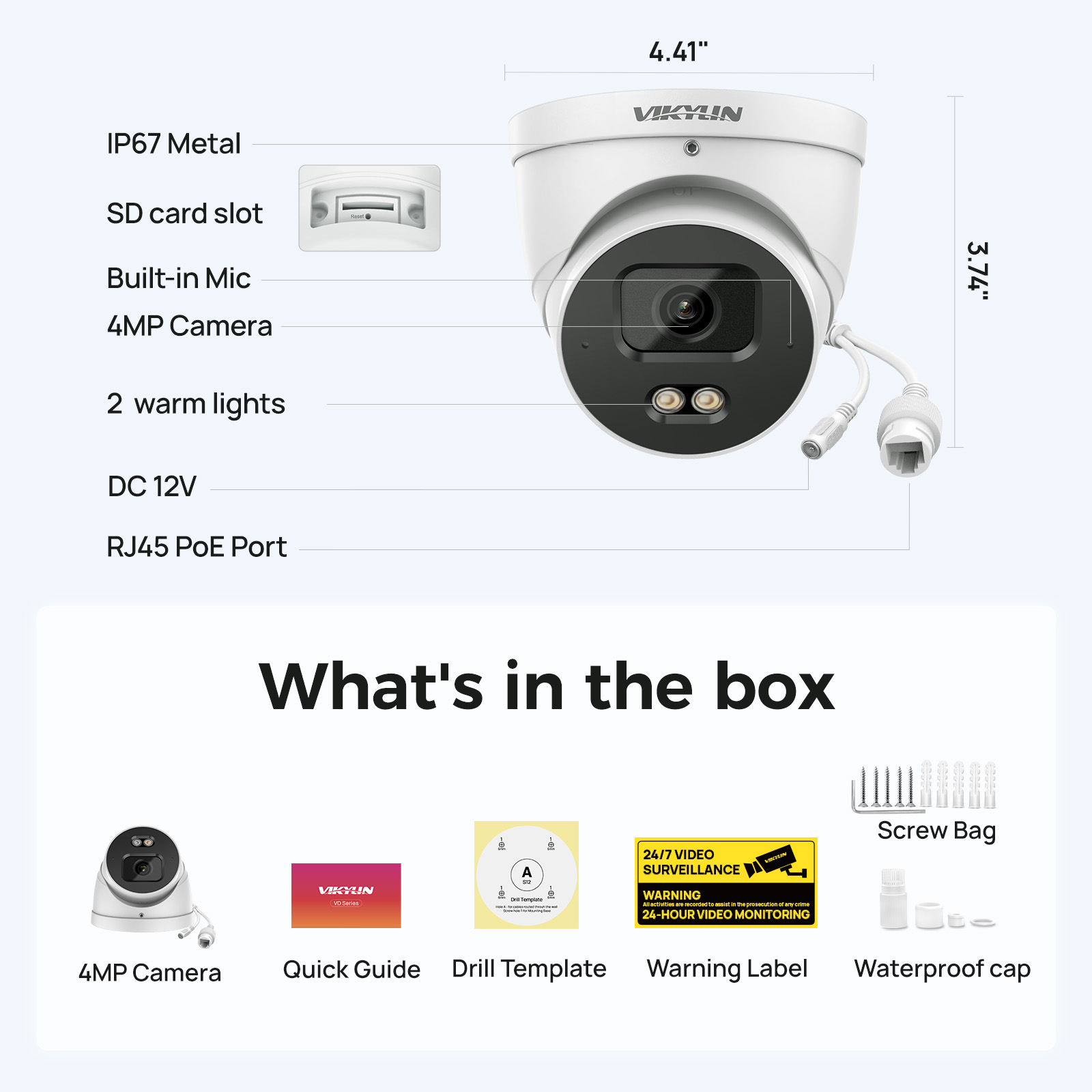 Smart Home Login - Câmera de Segurança IP VIKYLIN 4MP