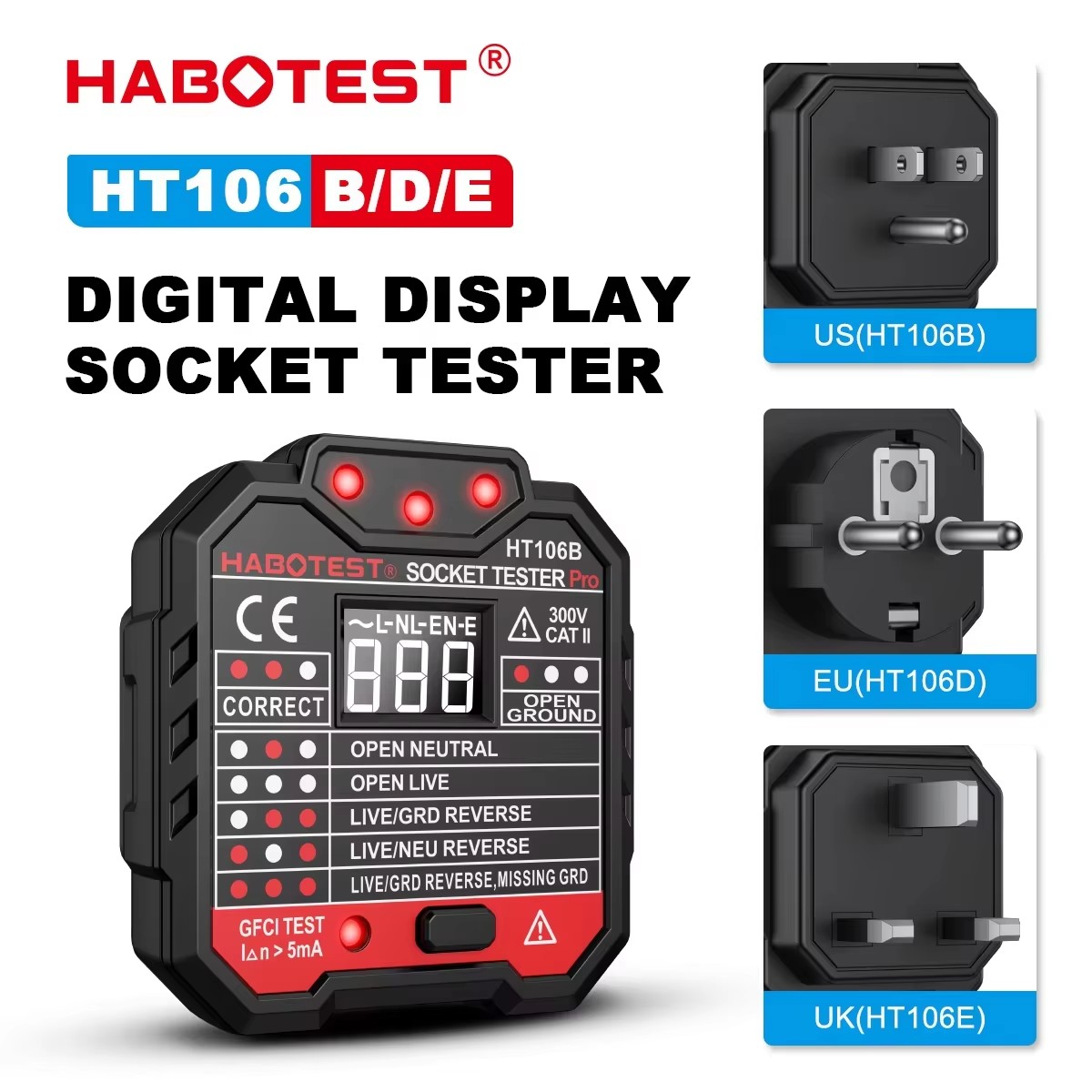 Ht106 testador de soquete digi - Smart Home Europe avaliação e preço