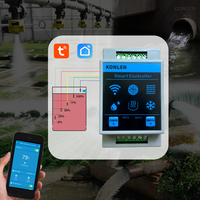 Konlen tuya sensor de nível ág - Wifi Water Sensor avaliação e preço