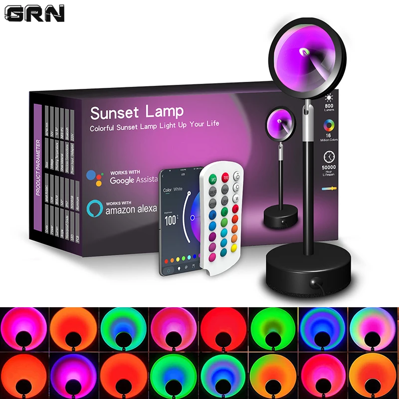 Smart LED Sunset Lamp, Lâmpada - Smart Home Network avaliação e preço