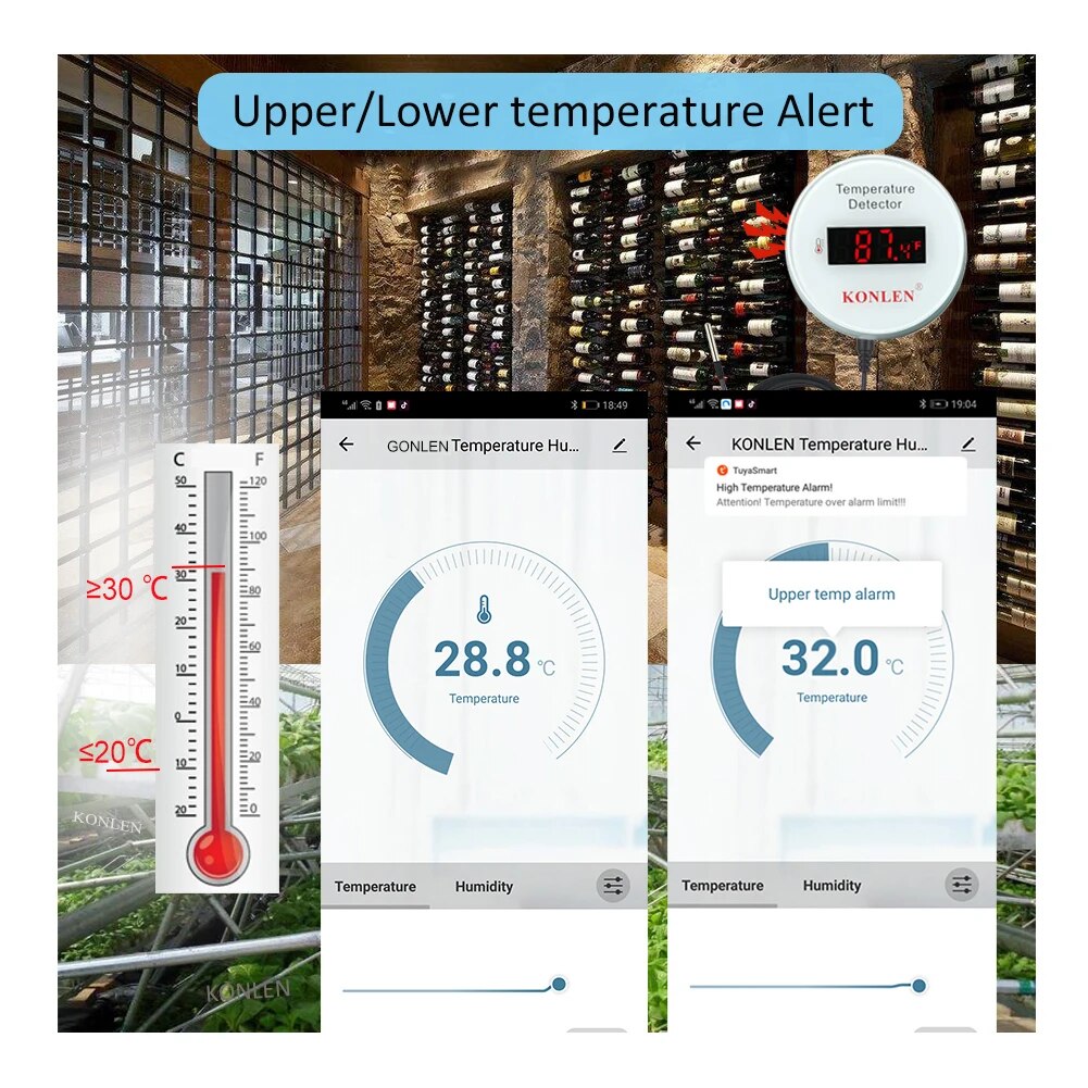 Konlen tuya wifi sensor de tem - Smart Home Green avaliação e preço