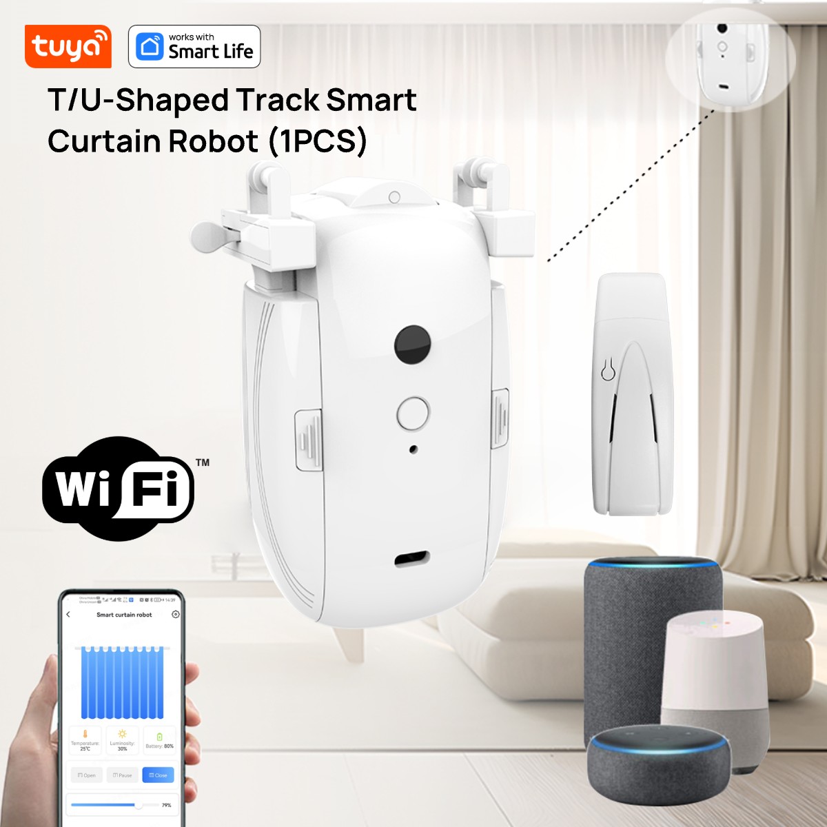 Tuya Smart WiFi Curtain Robot  - Smart Home Hub Matter avaliação e preço