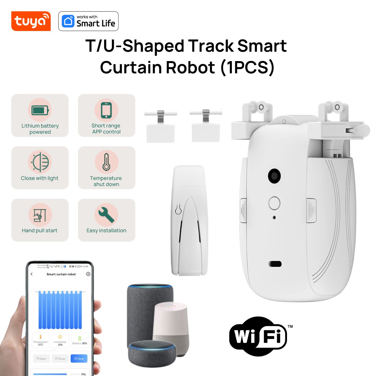Tuya Smart WiFi Curtain Robot  - Smart Home Hub Matter avaliação e preço