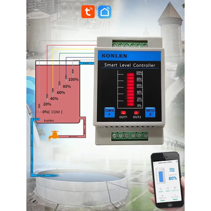 Sensor de Nível de Água KONLEN - Wifi Water Sensor avaliação e preço