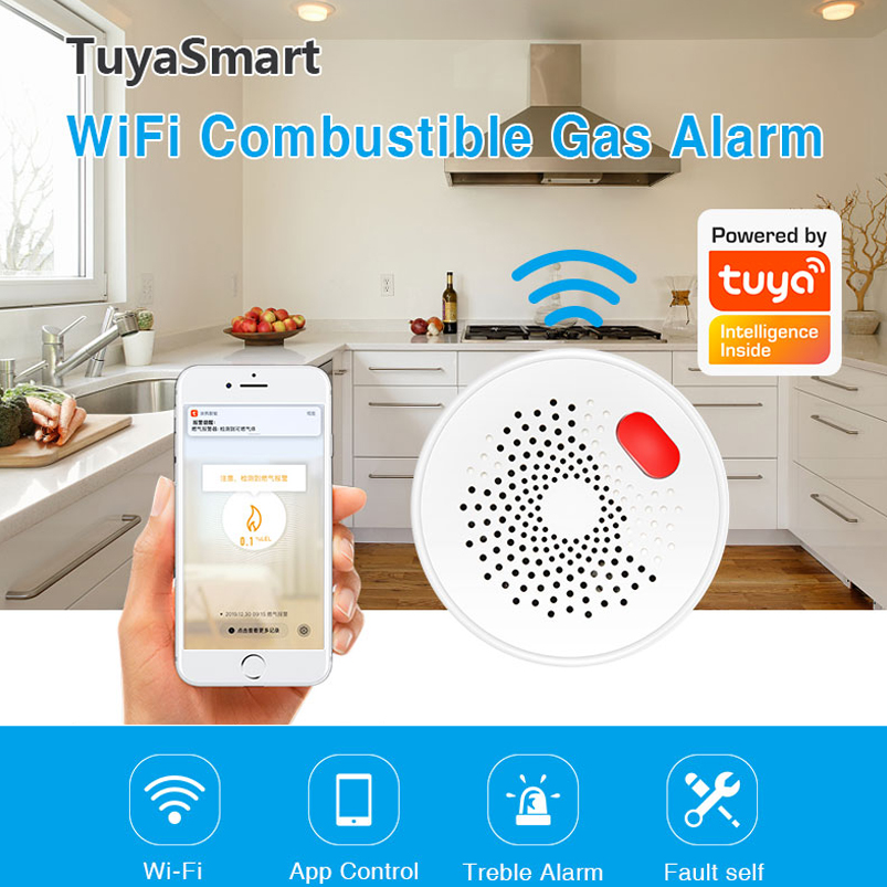Sensor de Gás Natural Tuya Sma - Smart Home Europe avaliação e preço