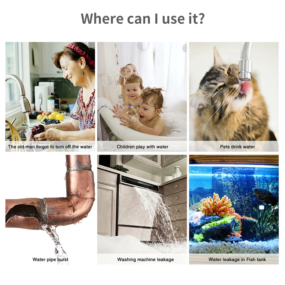 Tuya wifi zigbee sensor de águ - Wifi Water Sensor avaliação e preço