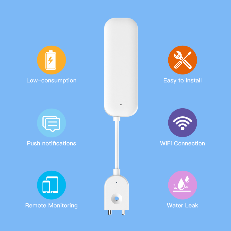 Tuya wifi zigbee sensor de águ - Wifi Water Sensor avaliação e preço