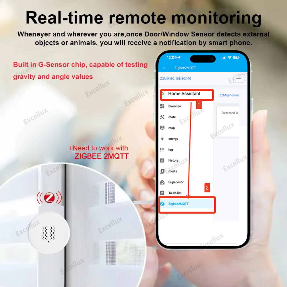 Zigbee 3.0 sensor de vibração  - Smart Home Features avaliação e preço
