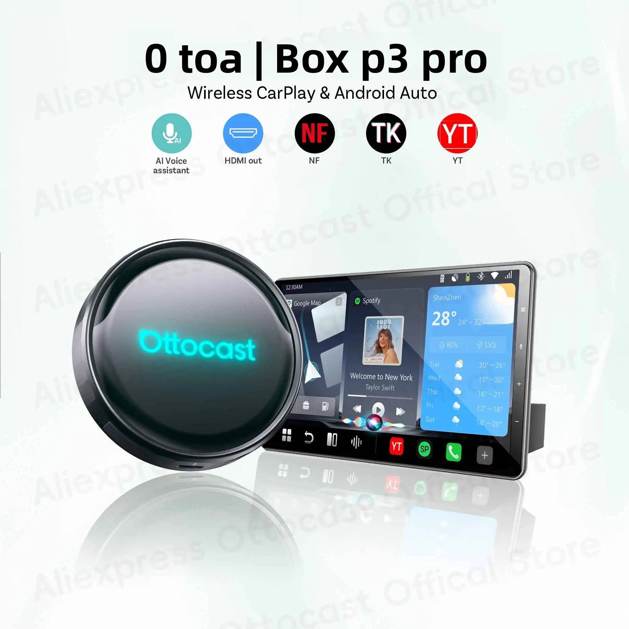 OTTOCAST P3 PRO AI Box Android - Smart Home Tv avaliação e preço